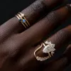 White Diamond Sweet Pea Stacking Ring sold by Marrow Fine