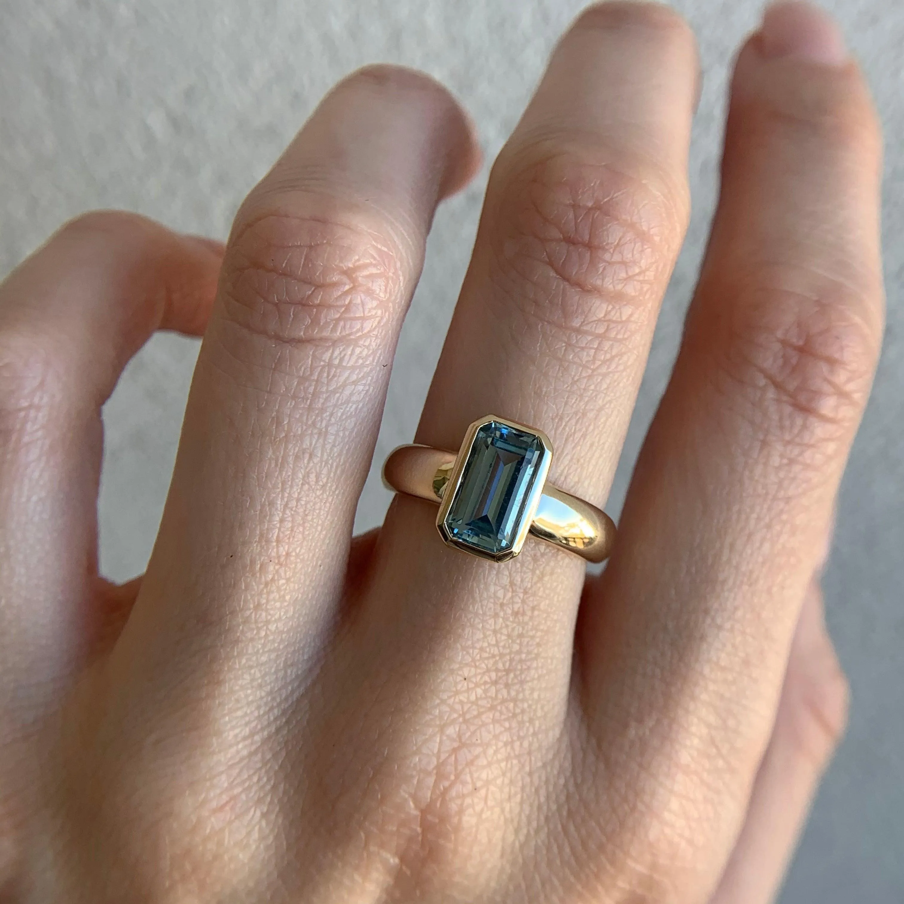 Aquamarine Bezel Ring sold by Marrow Fine product image thumbnail 3