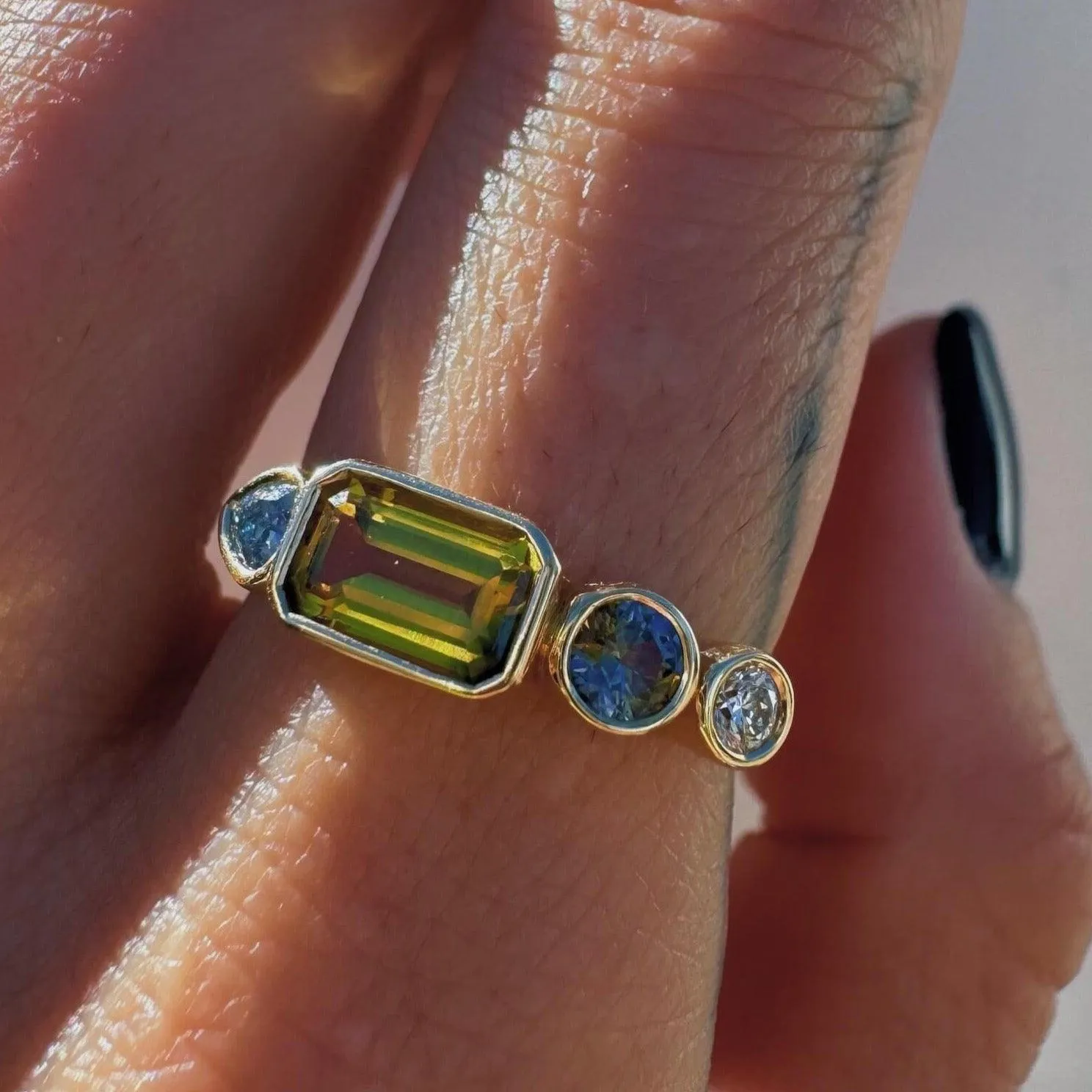 1.12ct Sapphire Linear Band sold by Marrow Fine product image thumbnail 2