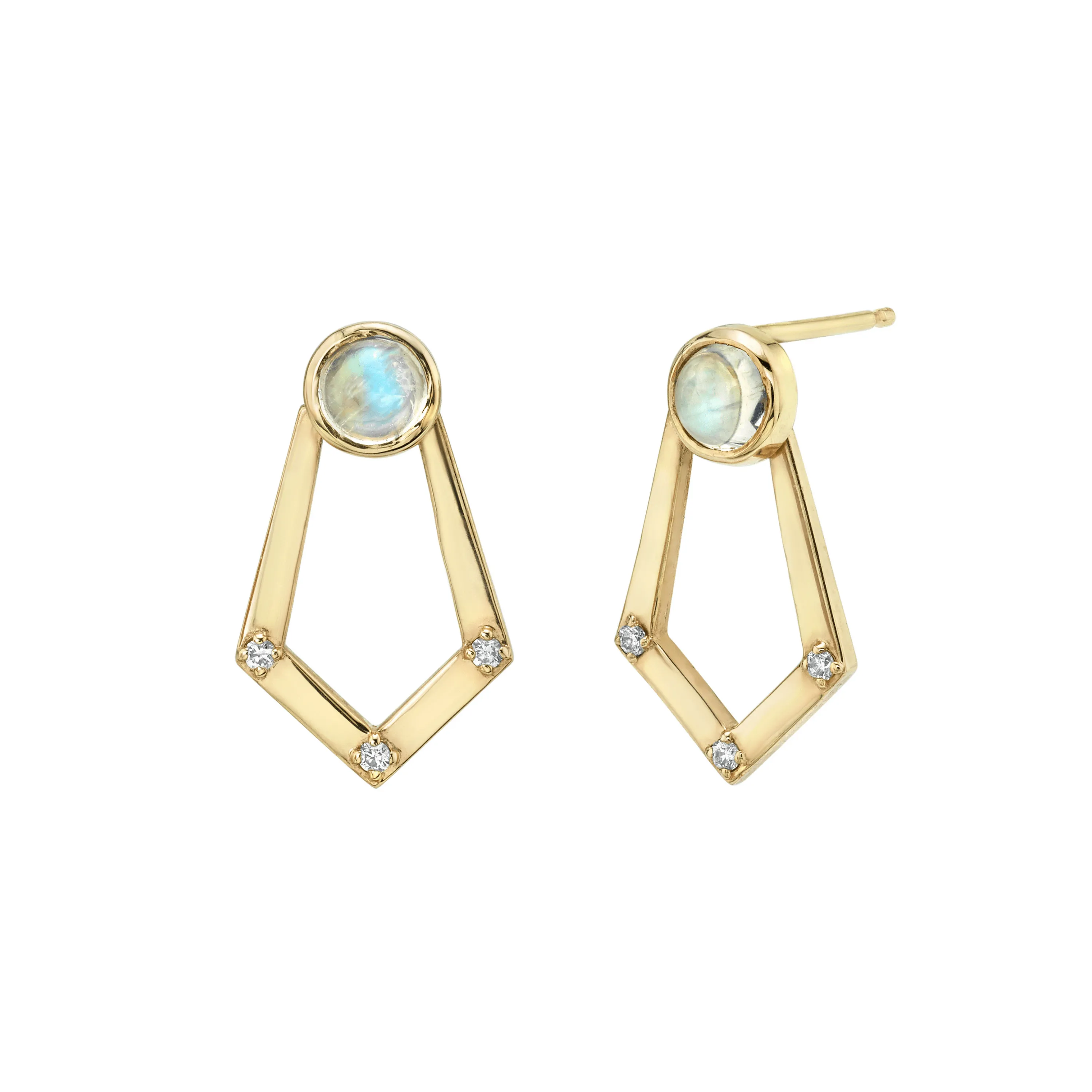 Moonstone Knocker Earrings sold by Marrow Fine