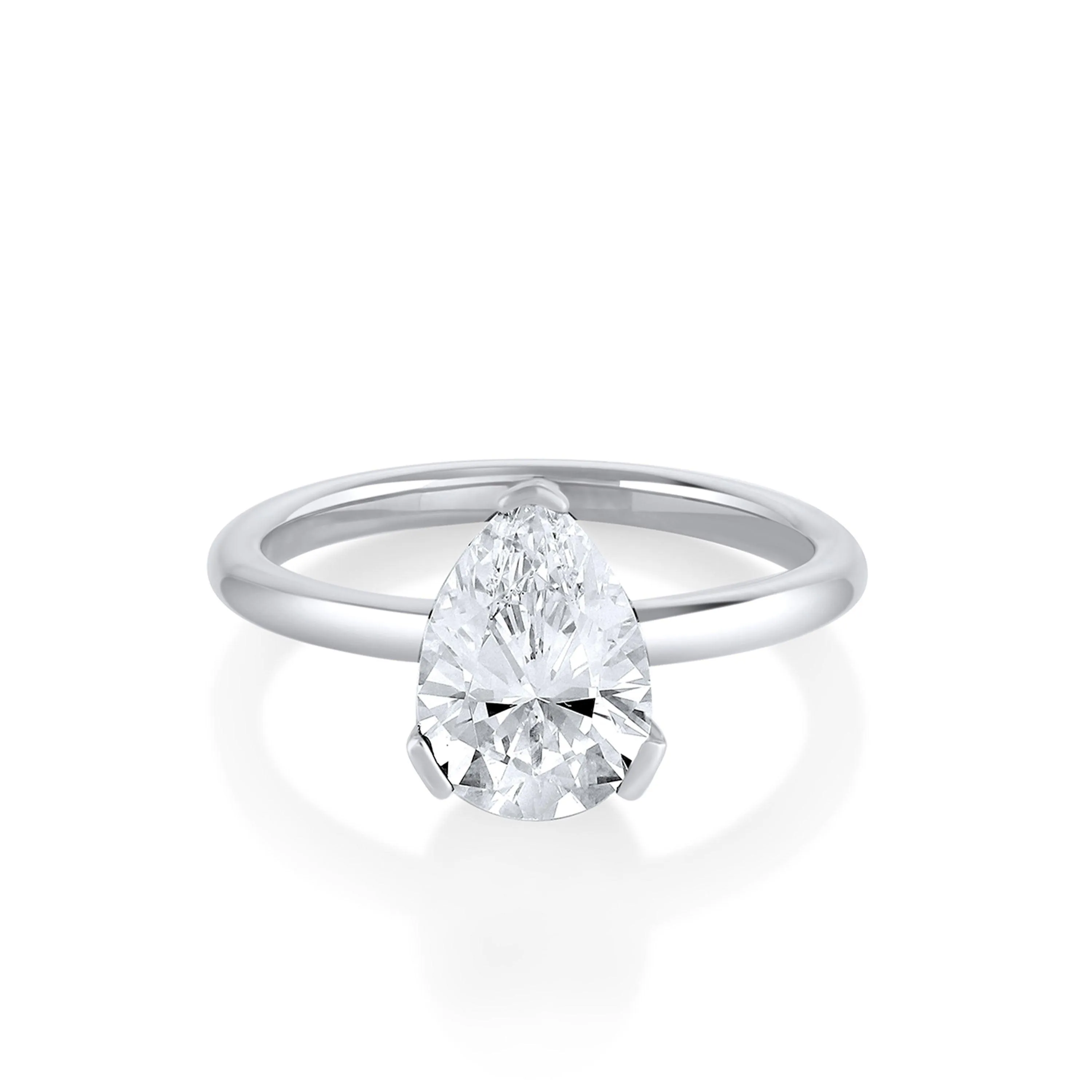 The Sloane Pear Solitaire Engagement Ring sold by Marrow Fine product image thumbnail 3