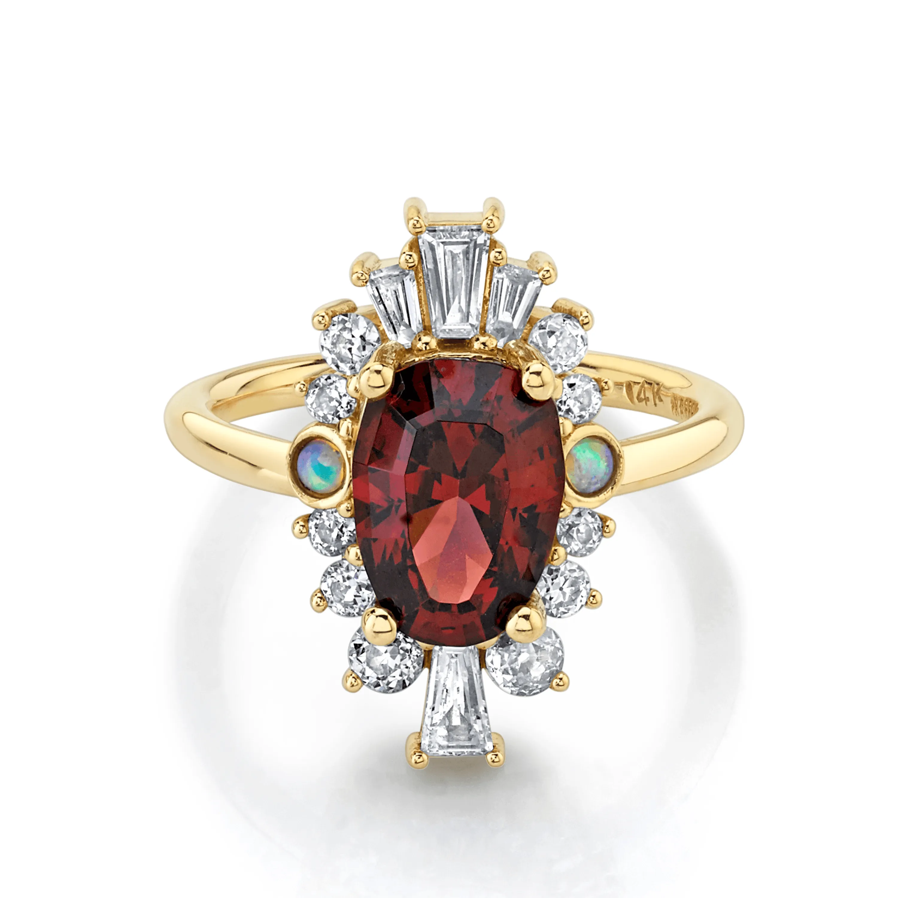 Snakehead Garnet Ballerina Ring sold by Marrow Fine