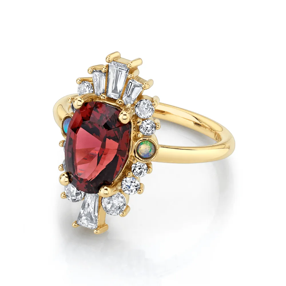 Snakehead Garnet Ballerina Ring sold by Marrow Fine product image thumbnail 2