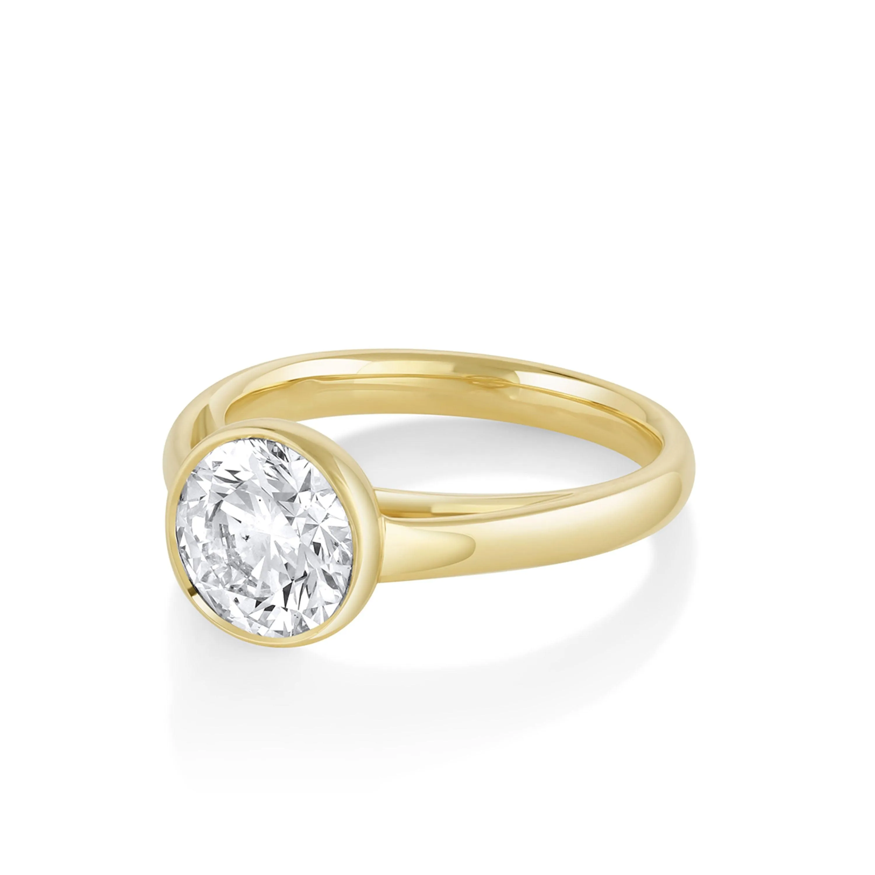 The Tessa Bezel Round Solitaire Engagement Ring sold by Marrow Fine product image thumbnail 2