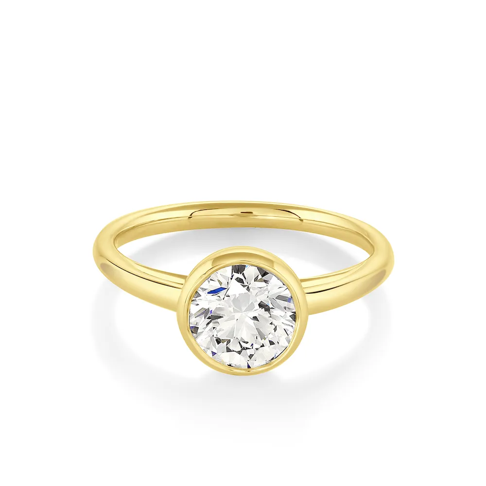 1.40ct White Diamond Bezel Tessa Engagement Ring sold by Marrow Fine