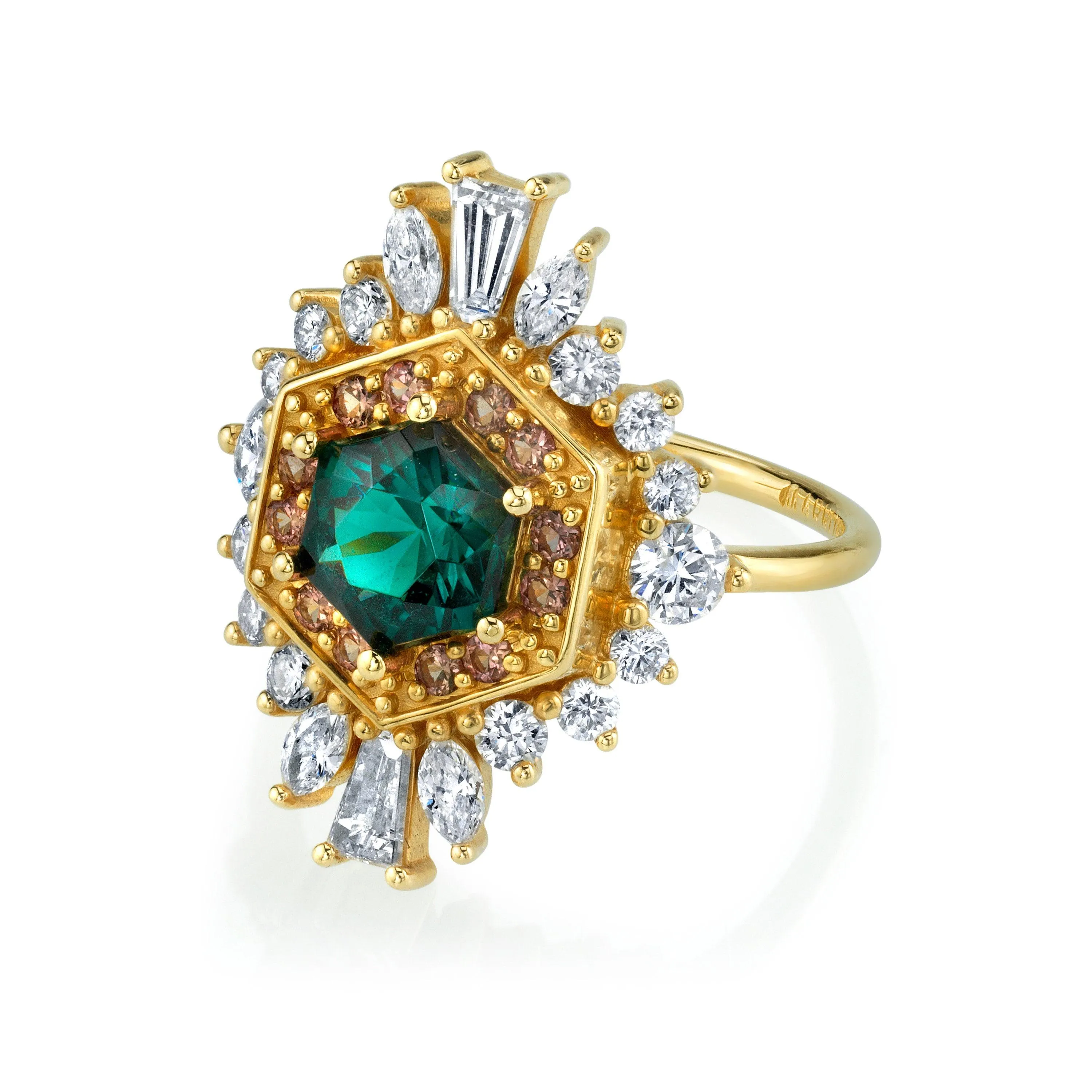 Tourmaline Hex Ballerina Ring sold by Marrow Fine product image thumbnail 2