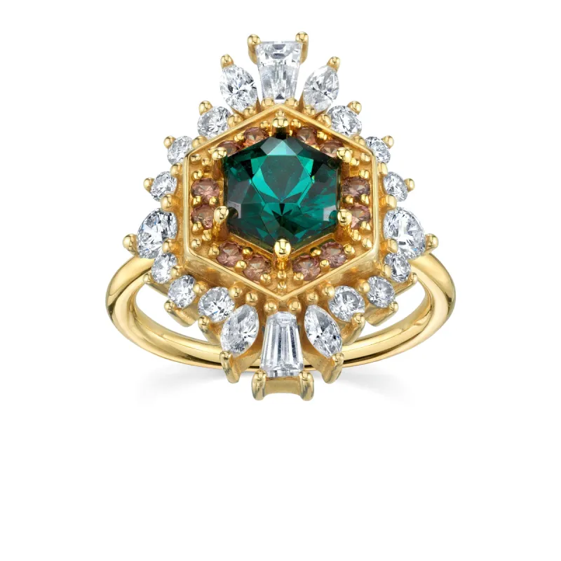 Tourmaline Hex Ballerina Ring sold by Marrow Fine