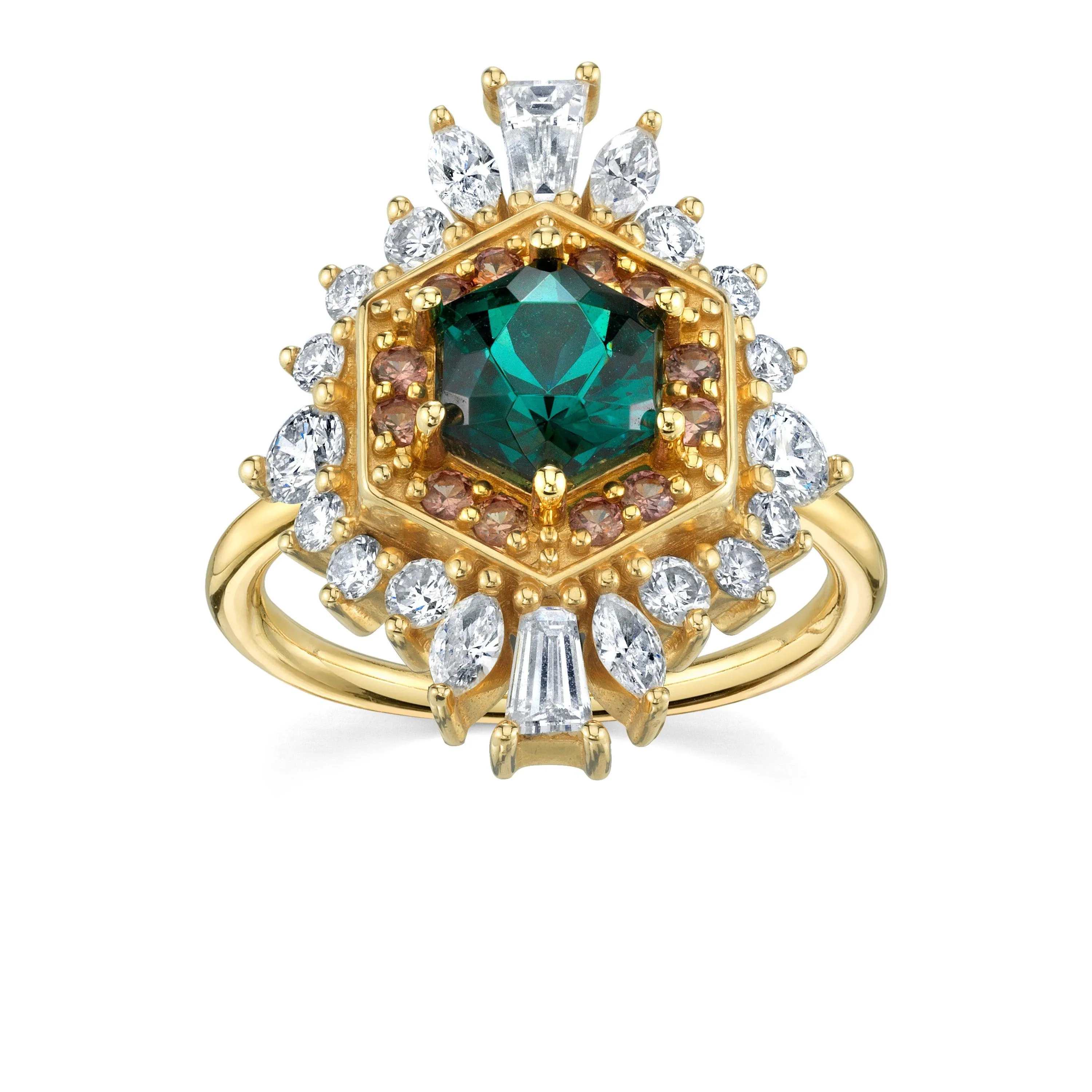 Tourmaline Hex Ballerina Ring sold by Marrow Fine