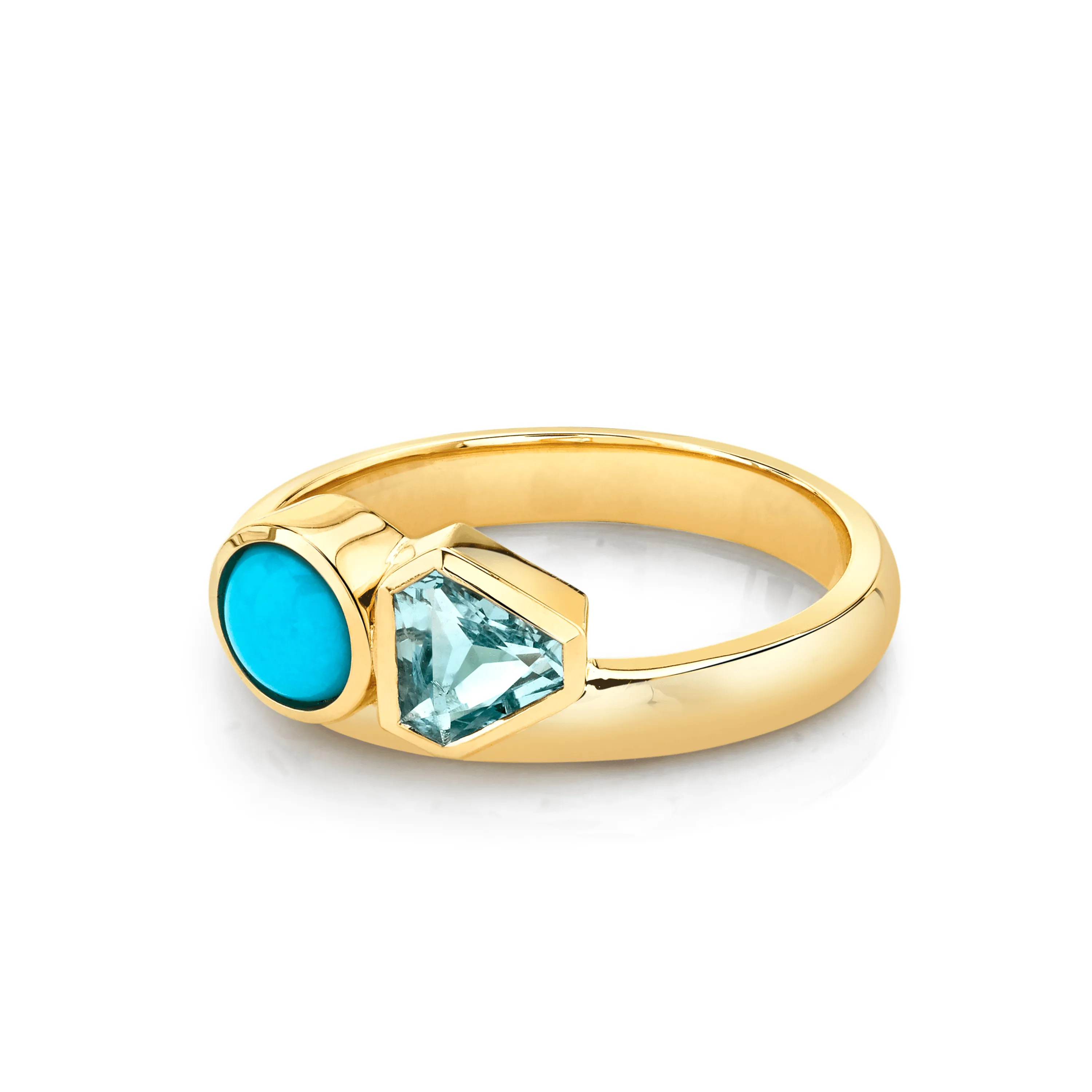 Aquamarine & Turquoise Toi et Moi sold by Marrow Fine product image thumbnail 2