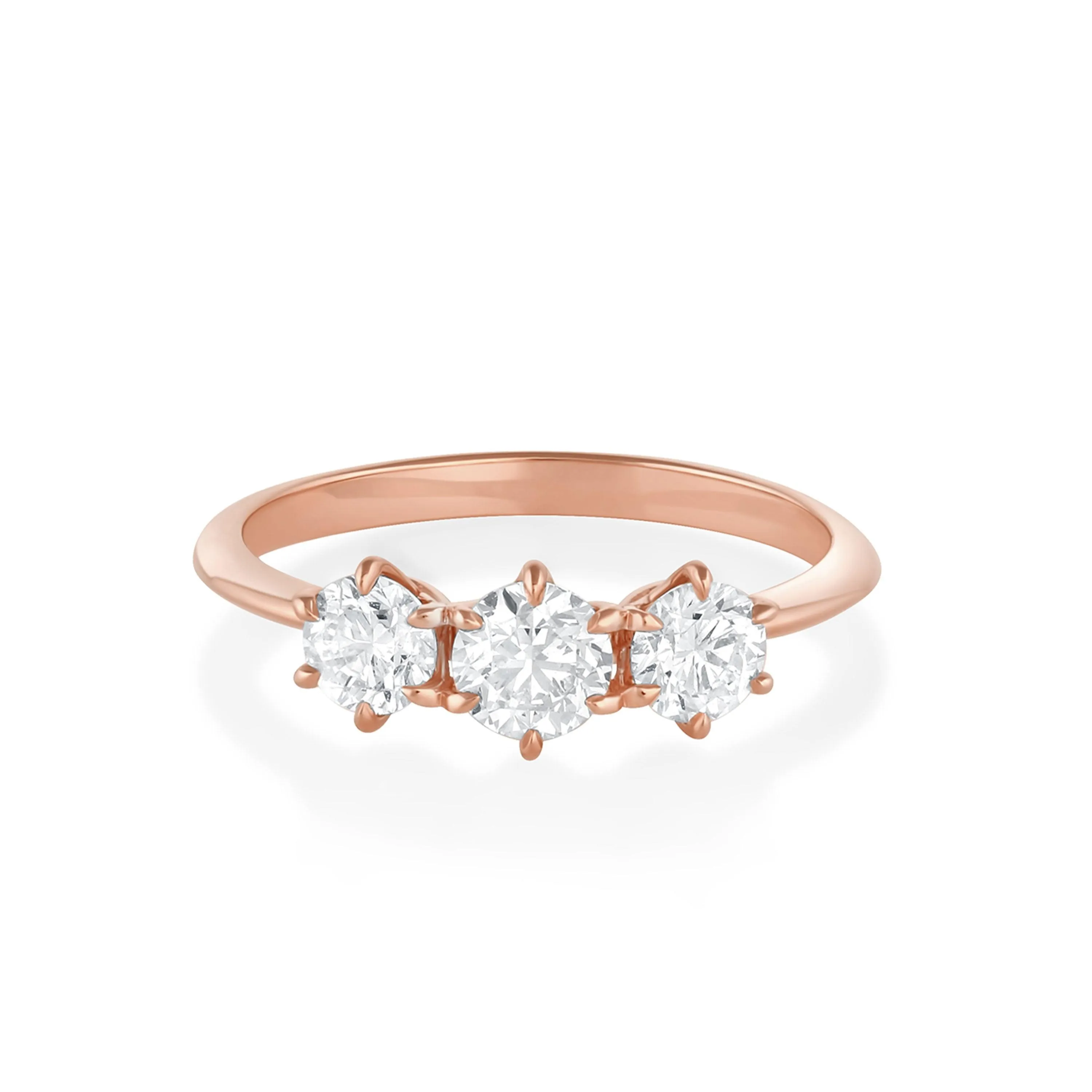 The Maude Three-Stone Engagement Ring sold by Marrow Fine product image thumbnail 4