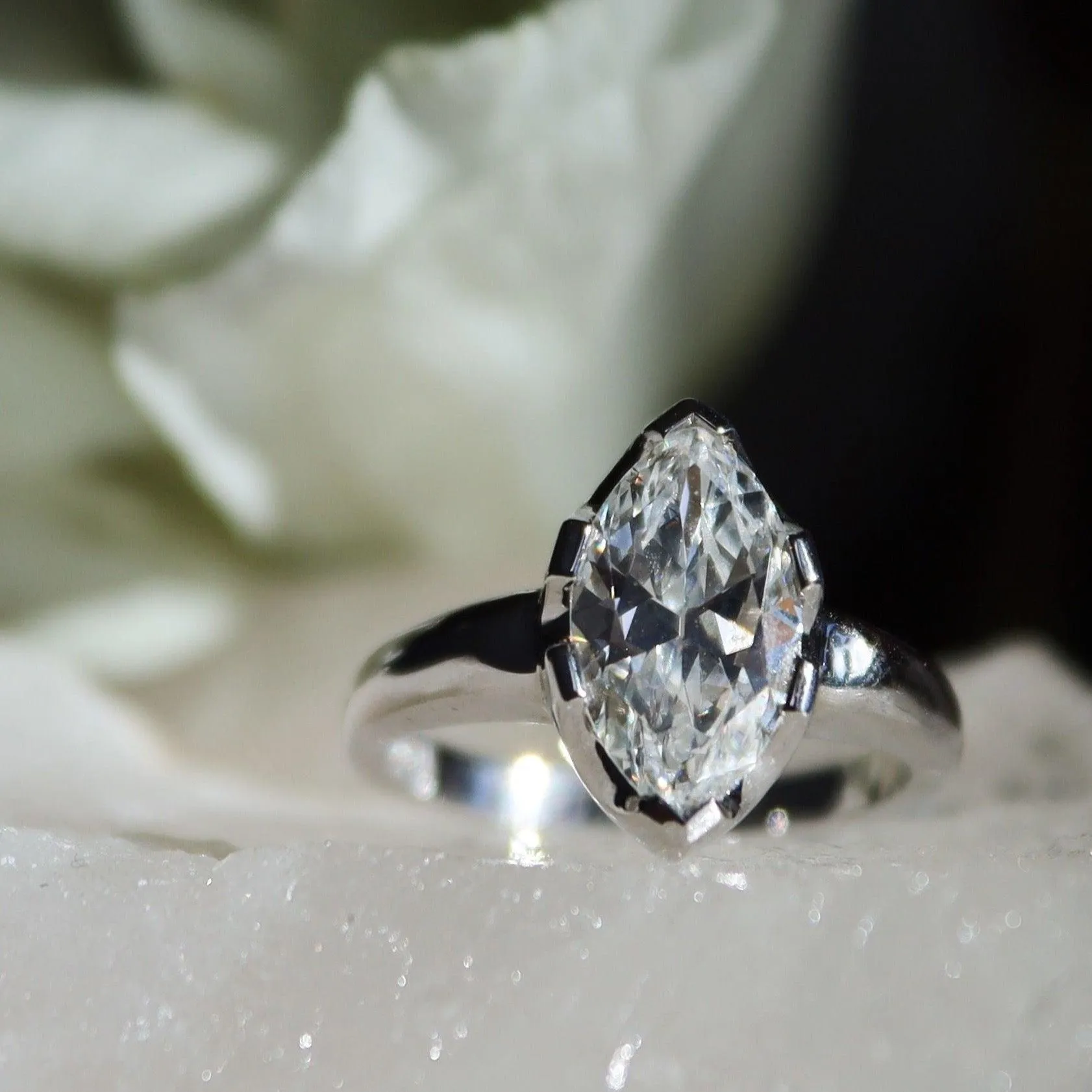 2.09ct White Diamond Moval Sybil Engagement Ring sold by Marrow Fine product image thumbnail 3