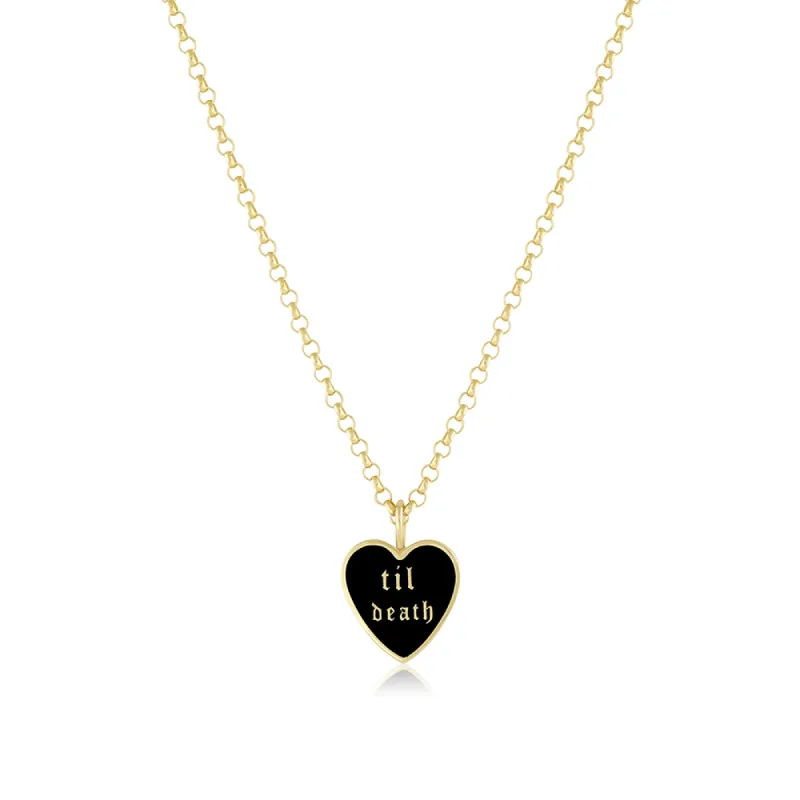 Til Death Enamel Pendant made by Marrow Fine