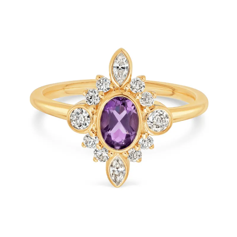 Amethyst Compass Ballerina Ring sold by Marrow Fine