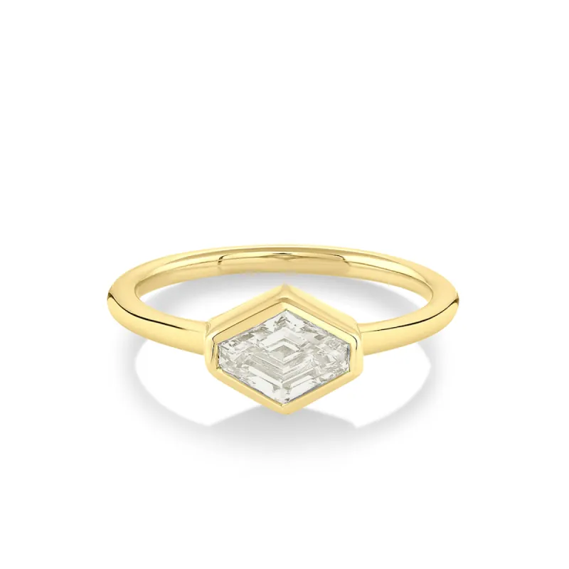 1.02ct Diamond Lozenge Bezel Ring sold by Marrow Fine