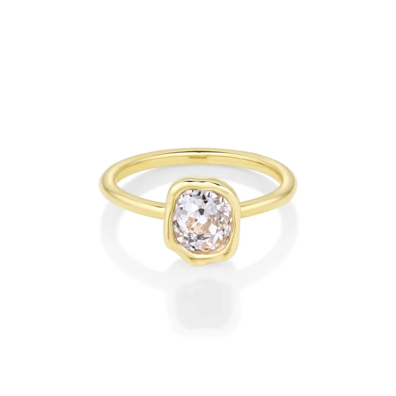 1.25ct Old Mine Abstract Bezel Ring sold by Marrow Fine