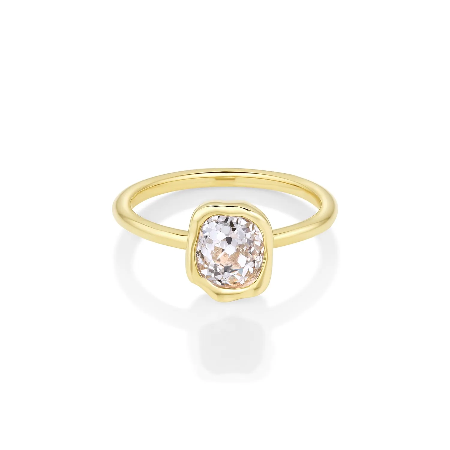 1.25ct Old Mine Abstract Bezel Ring sold by Marrow Fine