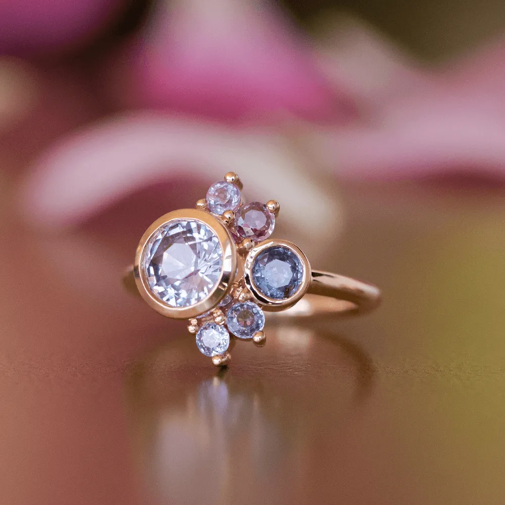 1.72ct Pink Sapphire Spray Ring sold by Marrow Fine product image thumbnail 3