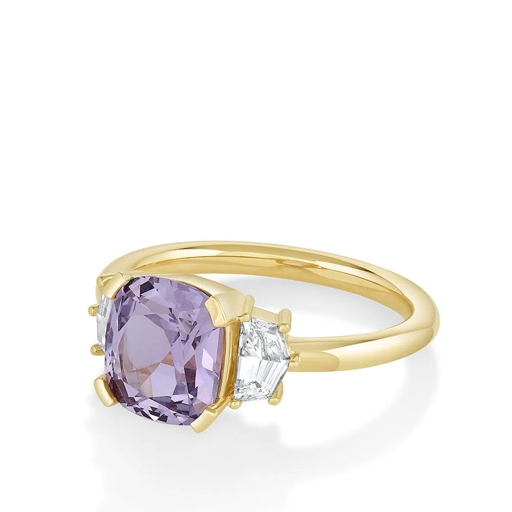 2.71ct Lilac Sapphire & White Diamond Ring sold by Marrow Fine product image thumbnail 2