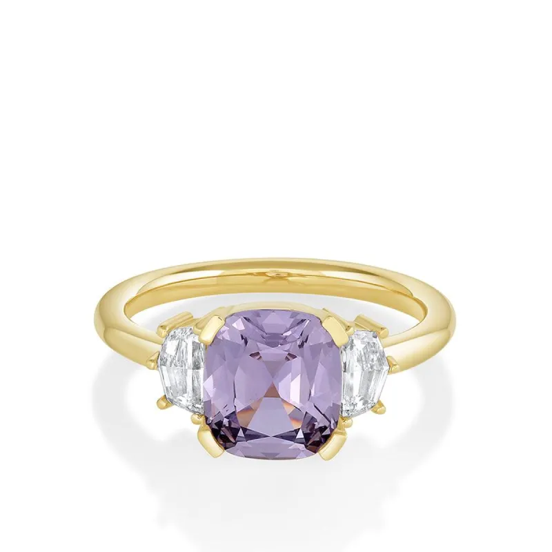 2.71ct Lilac Sapphire & White Diamond Ring sold by Marrow Fine