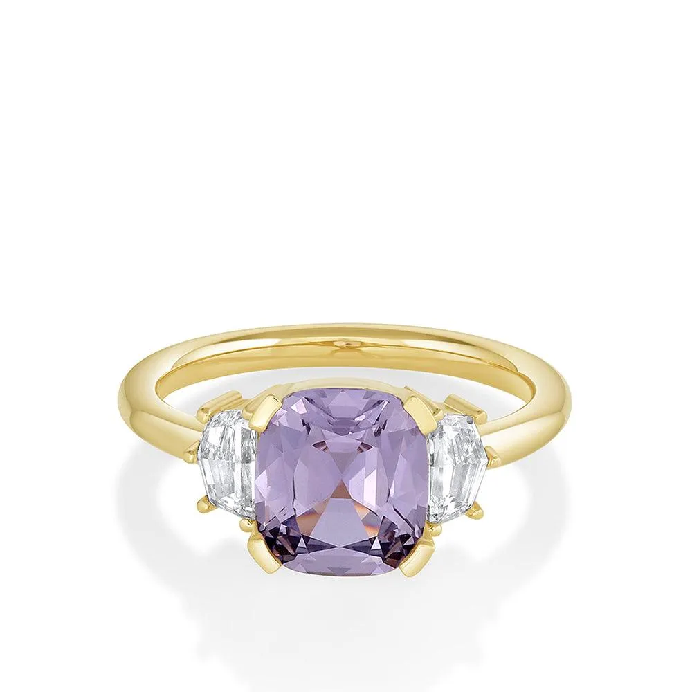 2.71ct Lilac Sapphire & White Diamond Ring sold by Marrow Fine