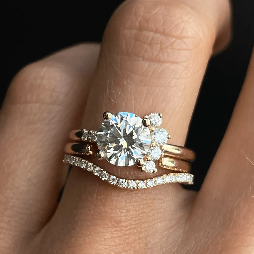 The Amelia Round Cluster Engagement Ring sold by Marrow Fine product image thumbnail 5