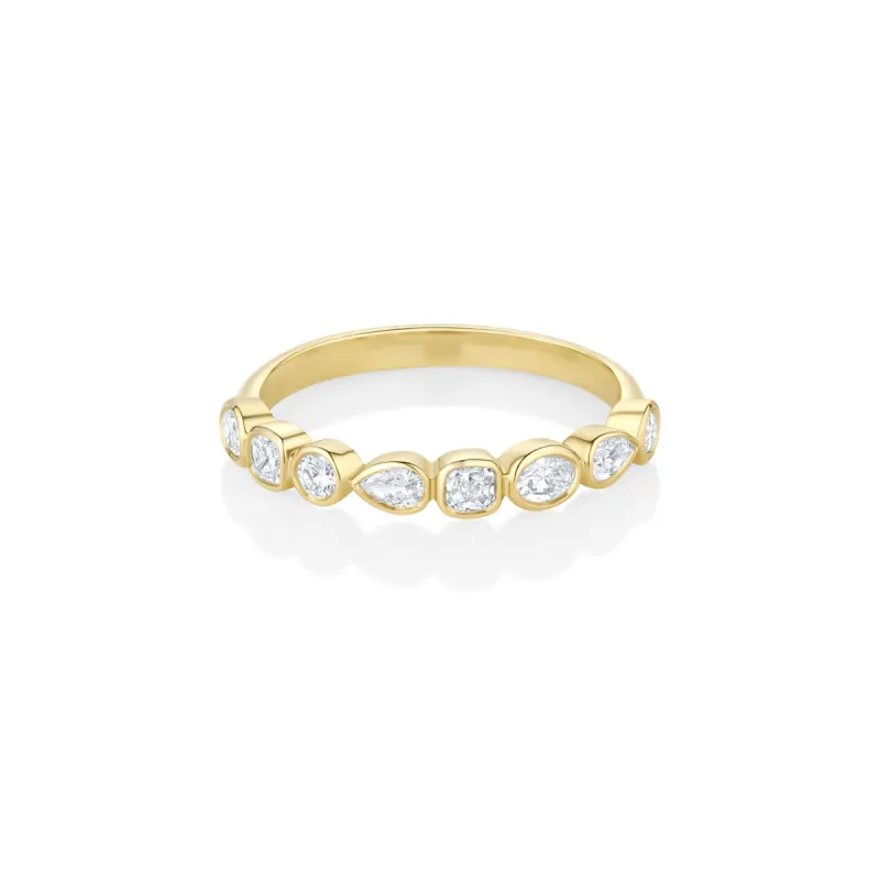 White Diamond Simple Shapes Band sold by Marrow Fine