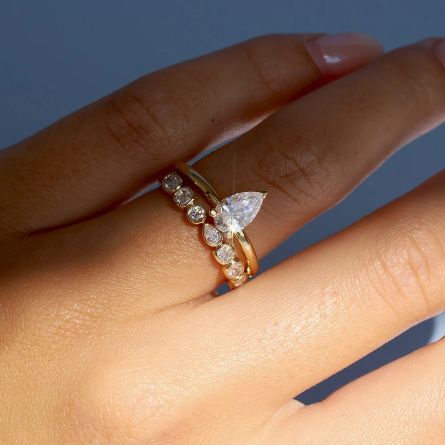 White Diamond Simple Shapes Band sold by Marrow Fine product image thumbnail 2
