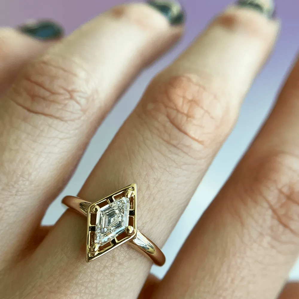 .52ct White Diamond Kite Georgia Engagement Ring sold by Marrow Fine product image thumbnail 4