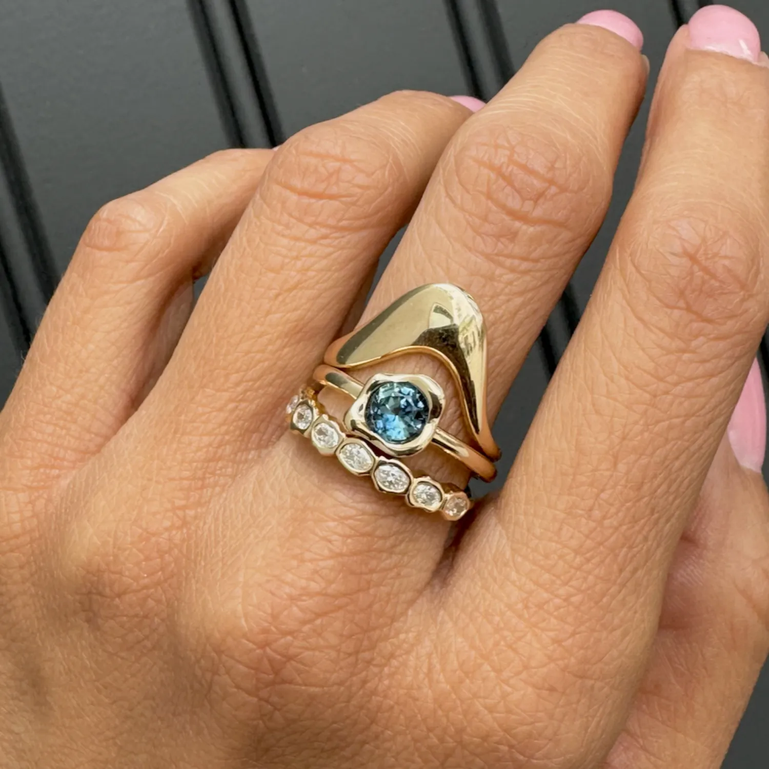 0.76ct Sapphire Abstract Bezel Ring sold by Marrow Fine product image thumbnail 2