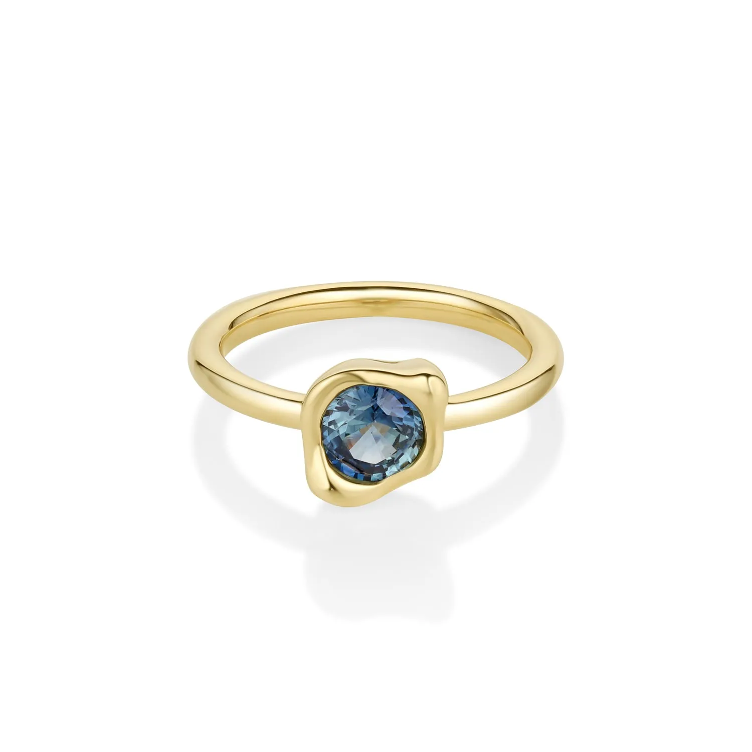 0.76ct Sapphire Abstract Bezel Ring sold by Marrow Fine
