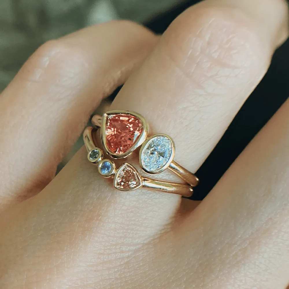 .84ct Padparadscha Toi et Moi Set sold by Marrow Fine product image thumbnail 4