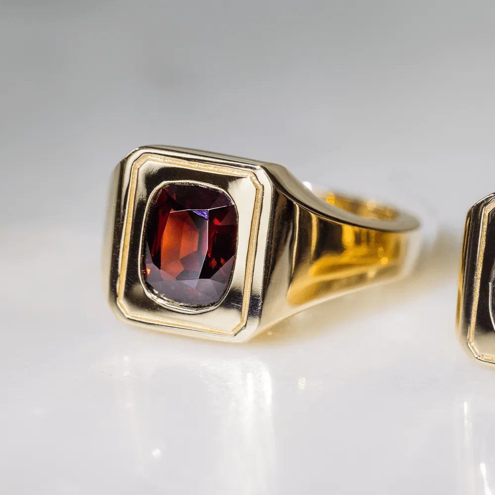 Red Spinel Men's Signet Ring sold by Marrow Fine product image thumbnail 4