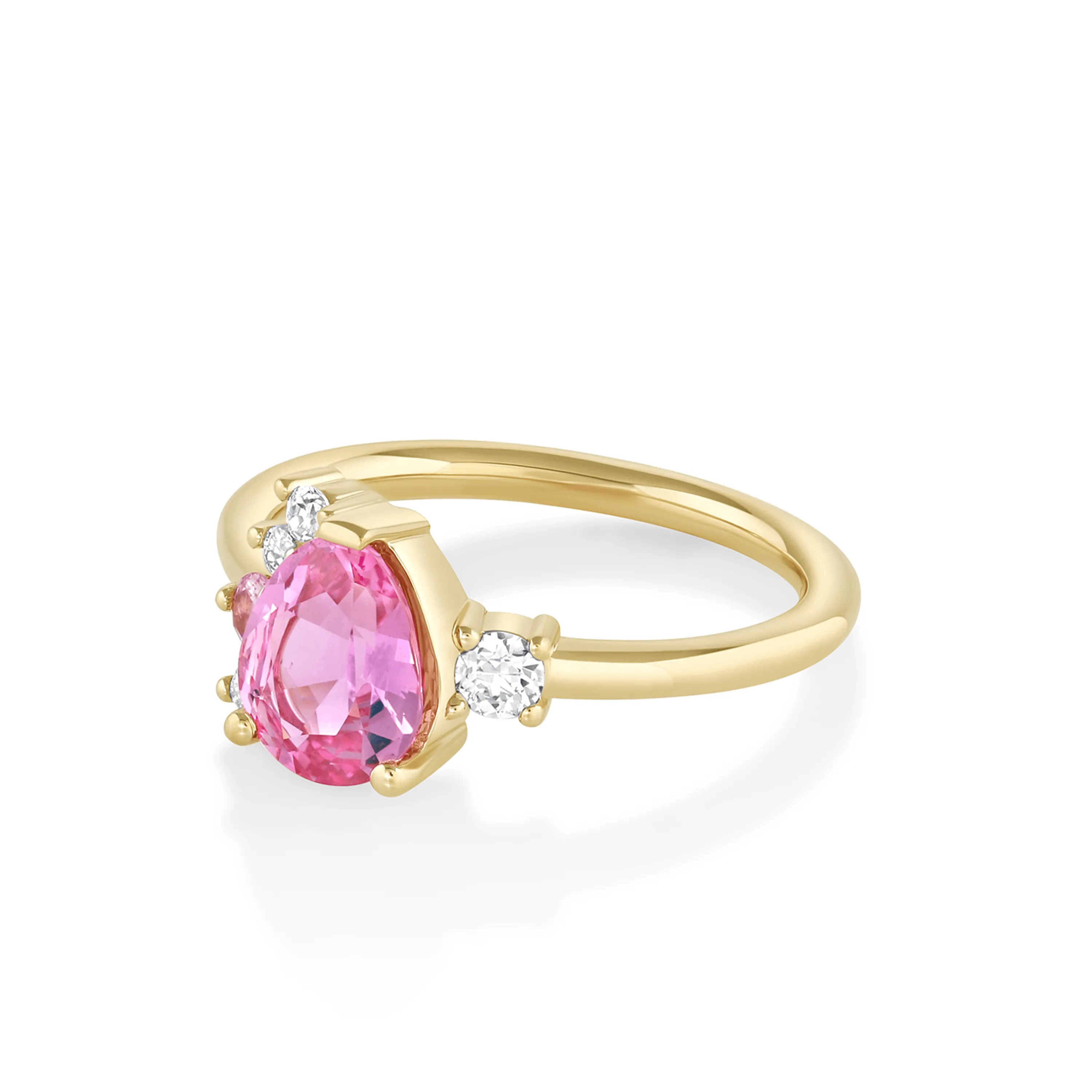 1.46ct Pink Burmese Sapphire Cluster Ring sold by Marrow Fine product image thumbnail 2