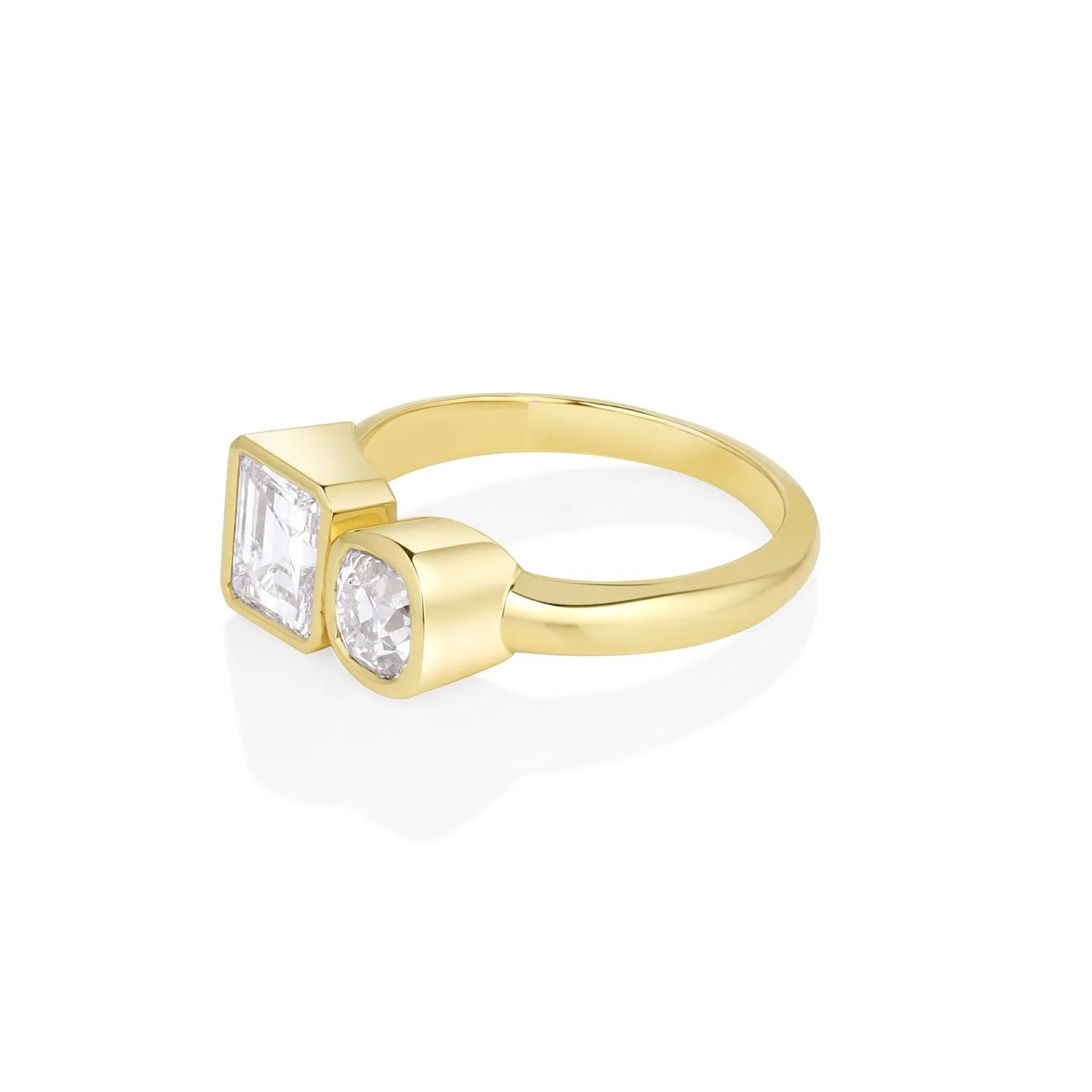 1.04ct and 0.75ct Old Mine Toi et Moi sold by Marrow Fine product image thumbnail 2