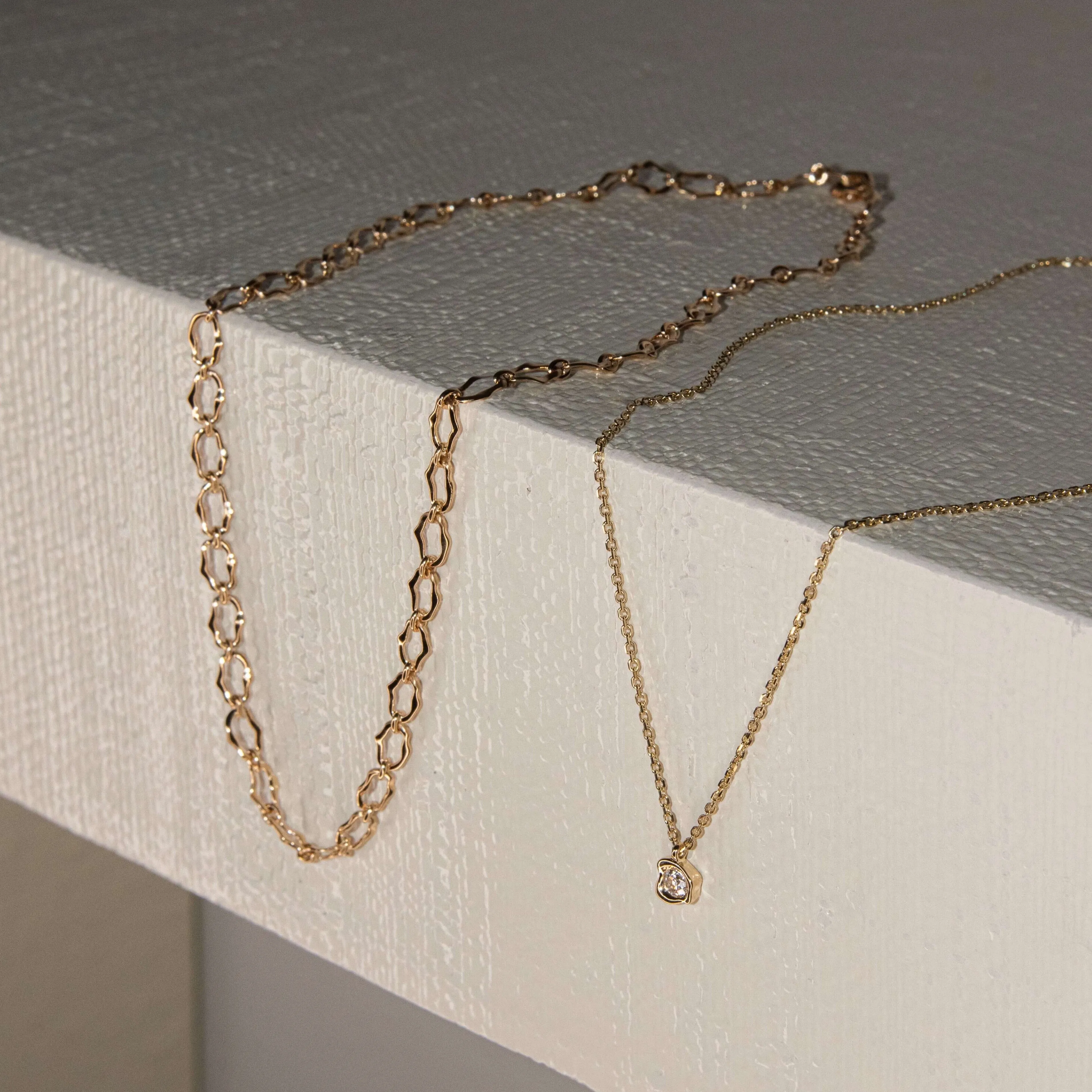 White Diamond Abstract Bezel Necklace sold by Marrow Fine product image thumbnail 5