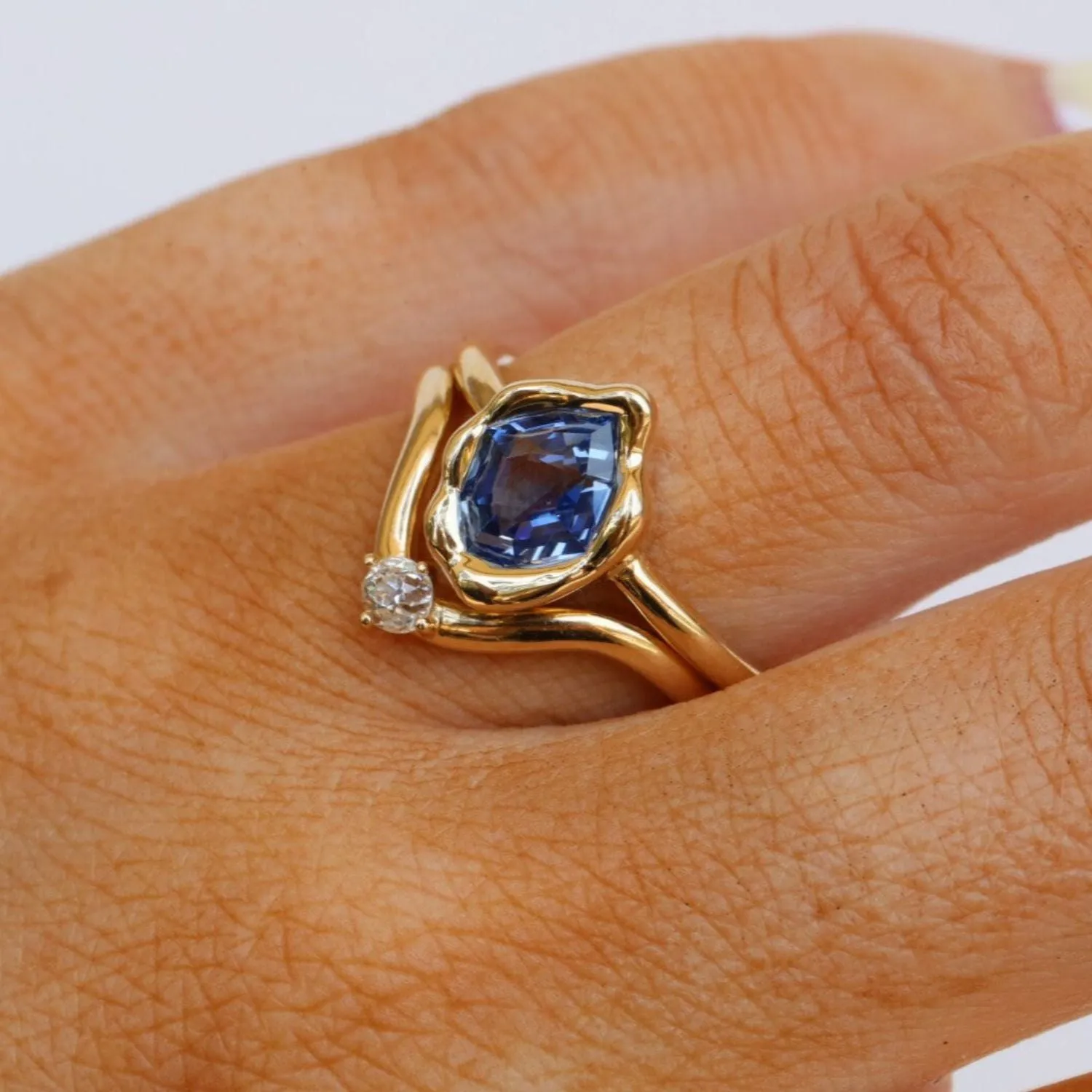 1.18ct Sapphire Abstract Bezel Ring sold by Marrow Fine product image thumbnail 2