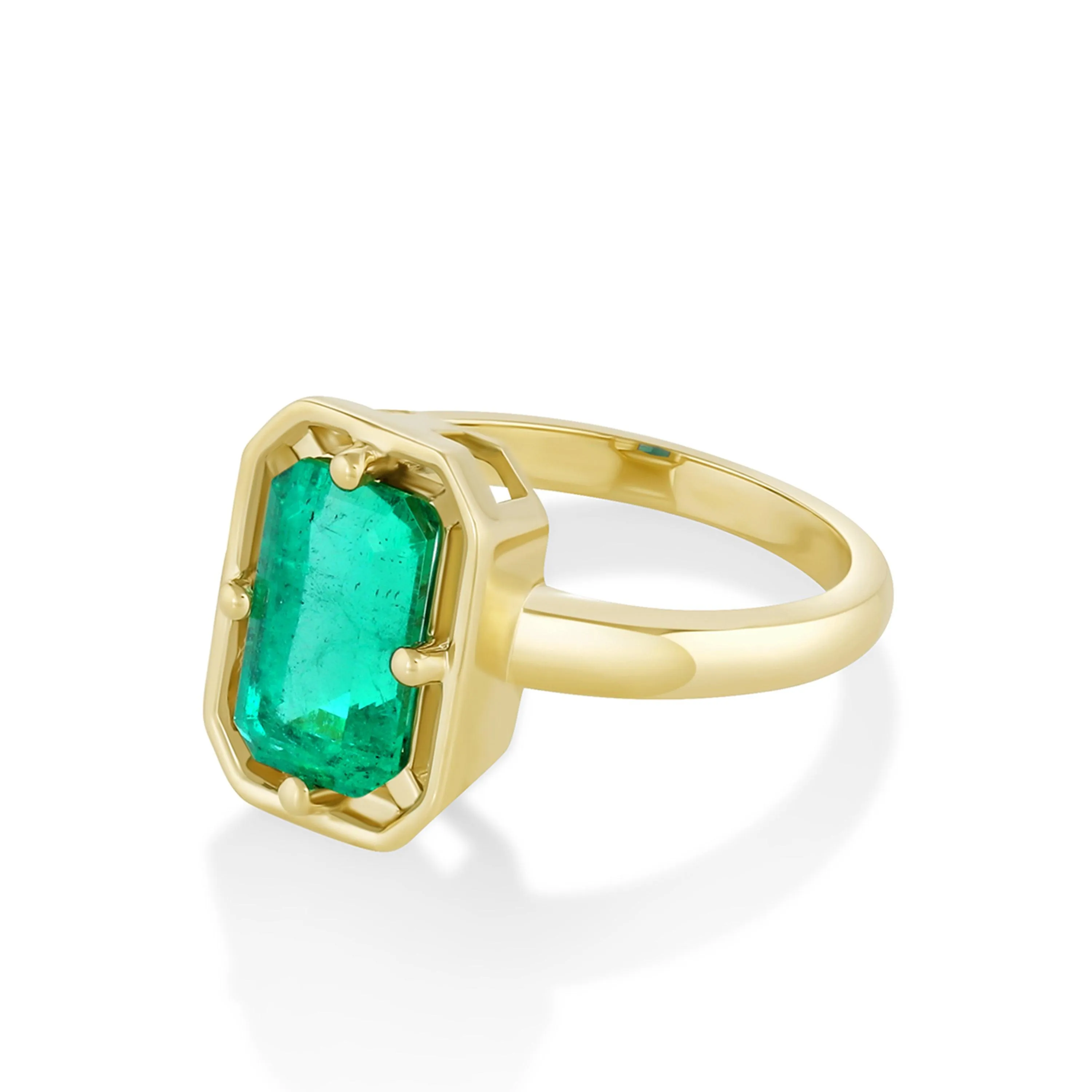 2.35ct Emerald Georgia Solitaire Ring sold by Marrow Fine product image thumbnail 2