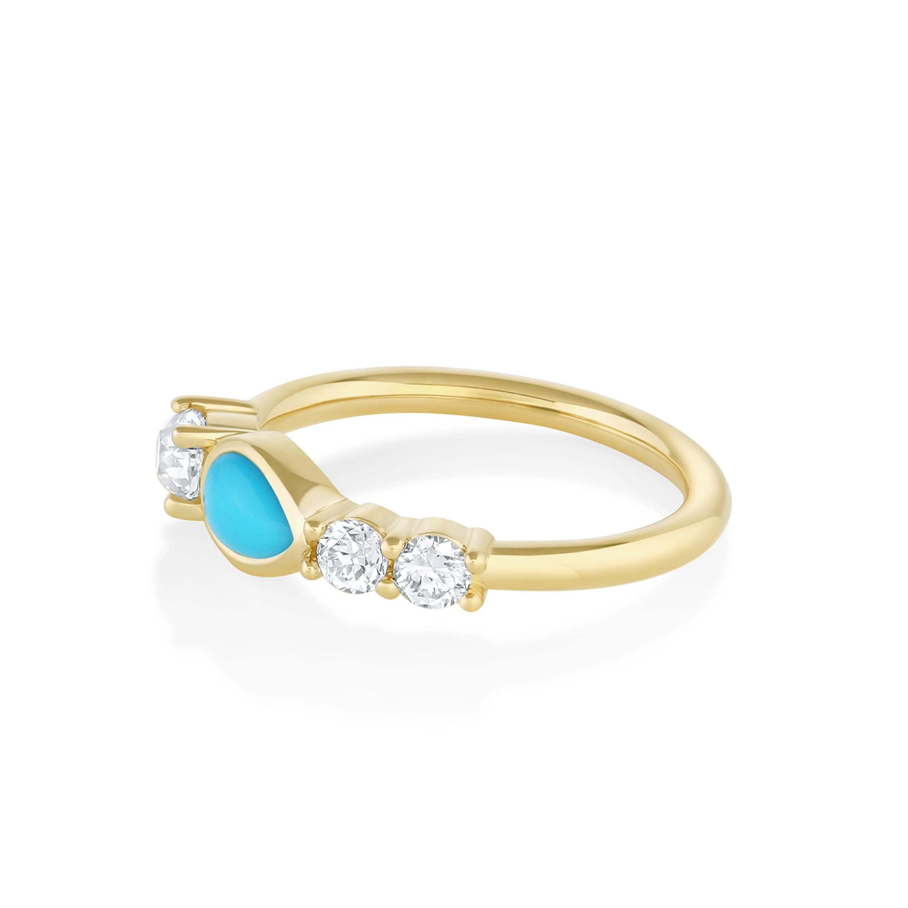 Turquoise Pear Linear Ring sold by Marrow Fine product image thumbnail 2