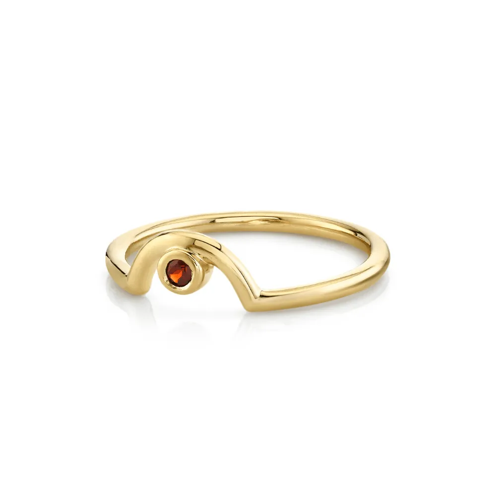 Garnet Arch Band - January sold by Marrow Fine product image thumbnail 3