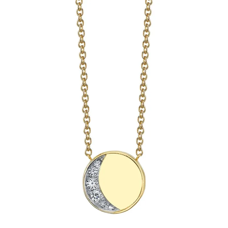 Under the Perfect Moon Pendant - Crescent Moon sold by Marrow Fine