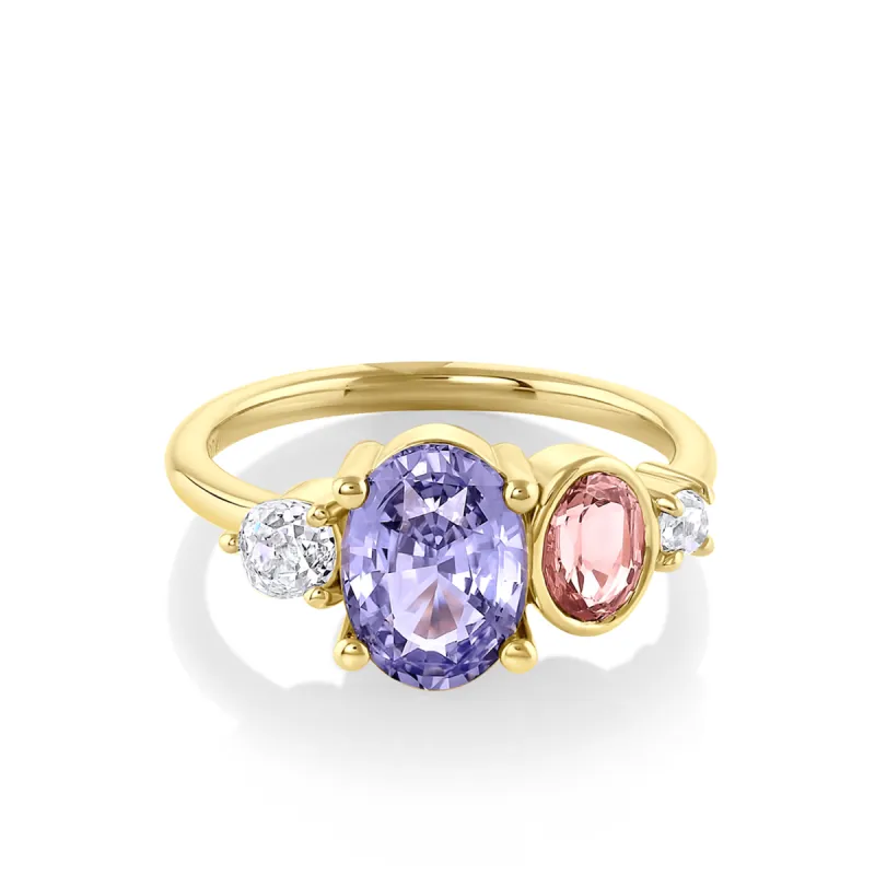 2.04ct Lavender Sapphire Linear Ring sold by Marrow Fine