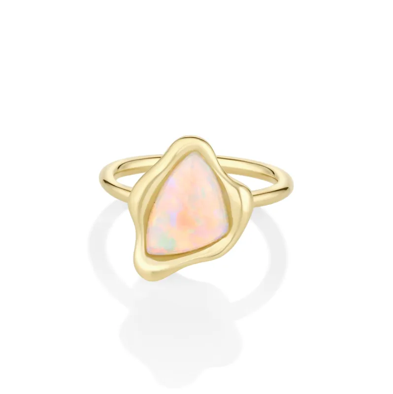 1.45ct Australian Opal Abstract Bezel Ring sold by Marrow Fine