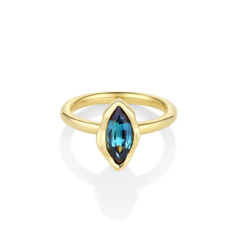 1.34ct Sapphire Abstract Bezel Ring sold by Marrow Fine