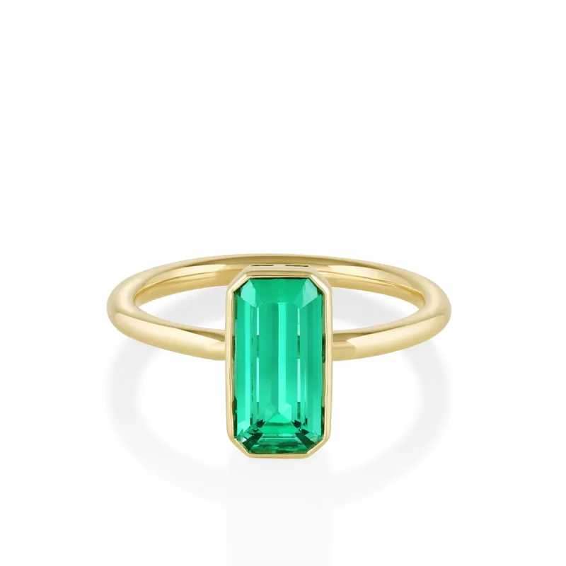 1.96ct Emerald Bezel Ring sold by Marrow Fine