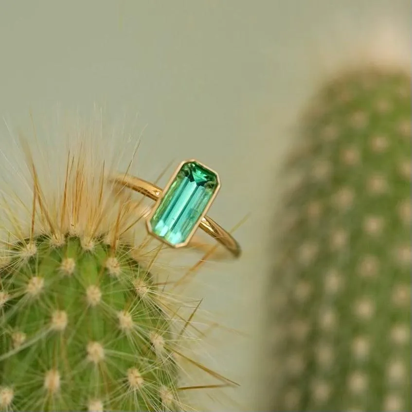 1.96ct Emerald Bezel Ring sold by Marrow Fine product image thumbnail 3
