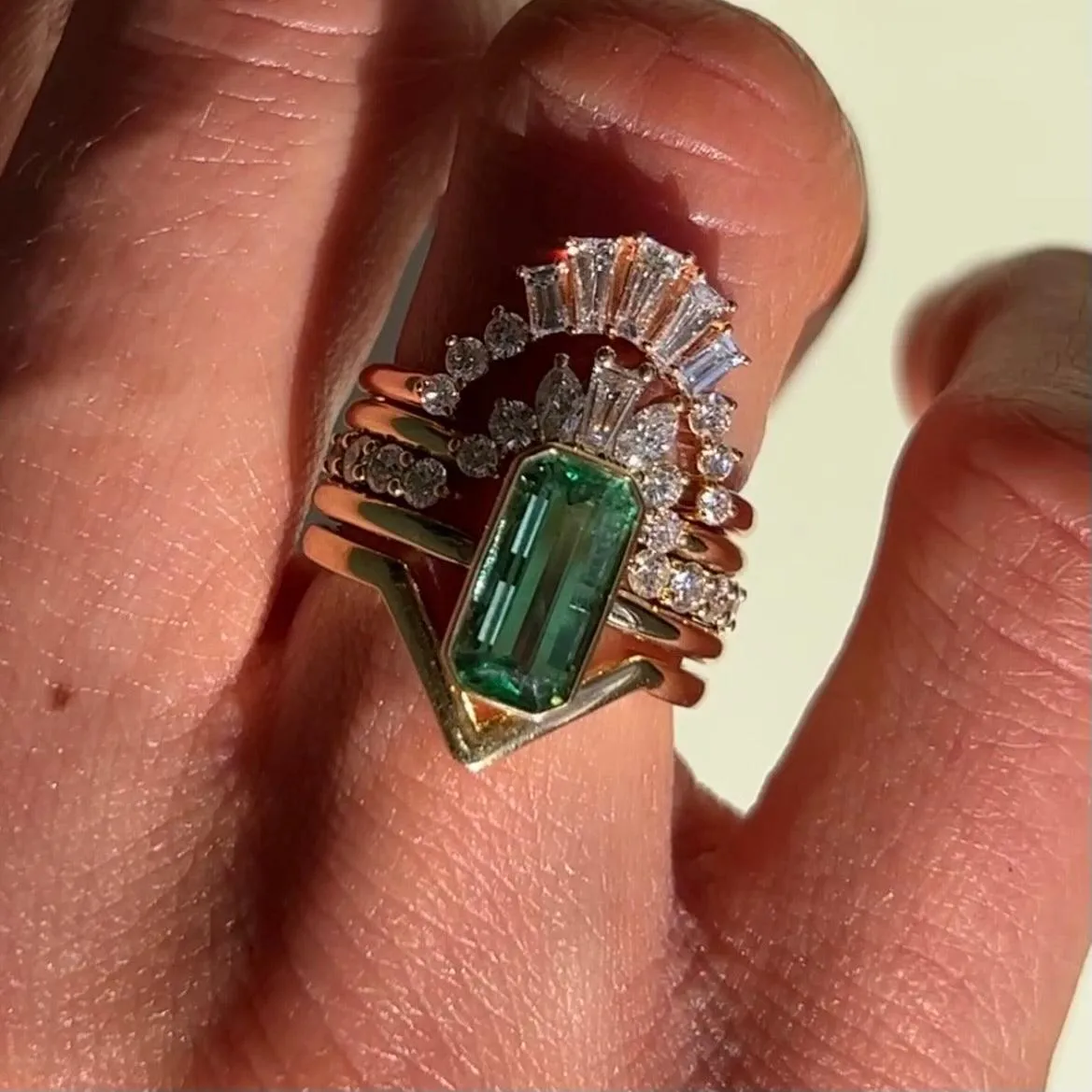 1.96ct Emerald Bezel Ring sold by Marrow Fine product image thumbnail 4