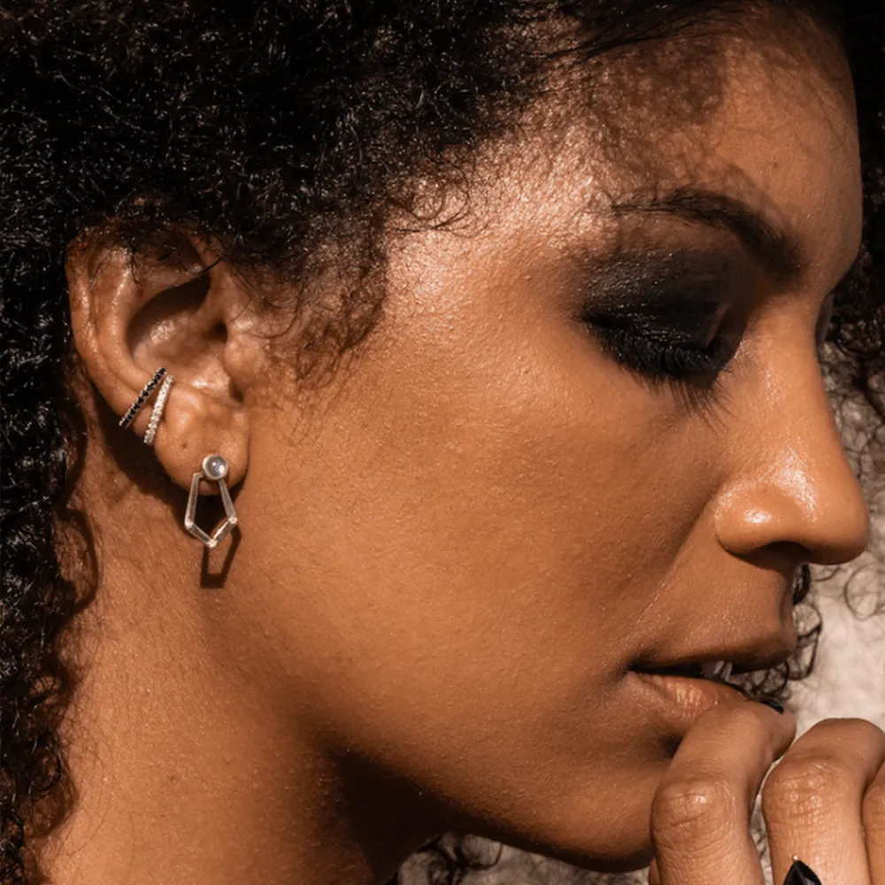 Black Diamond Pavé Ear Cuff sold by Marrow Fine product image thumbnail 5