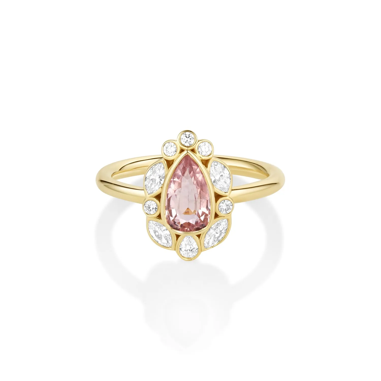 1.19ct Sapphire and Diamond Petals Ring sold by Marrow Fine