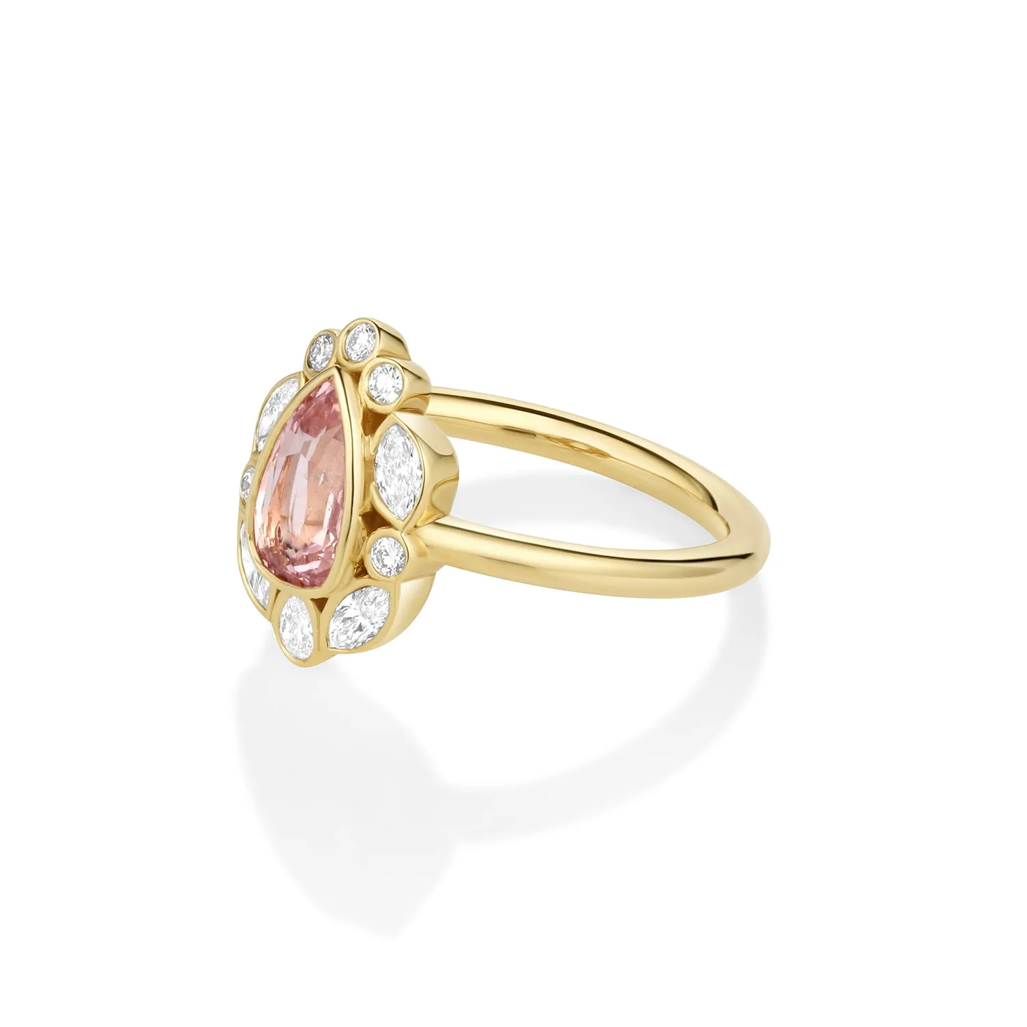 1.19ct Sapphire and Diamond Petals Ring sold by Marrow Fine product image thumbnail 2