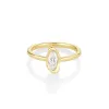 0.30ct Diamond Moval Abstract Bezel Ring sold by Marrow Fine
